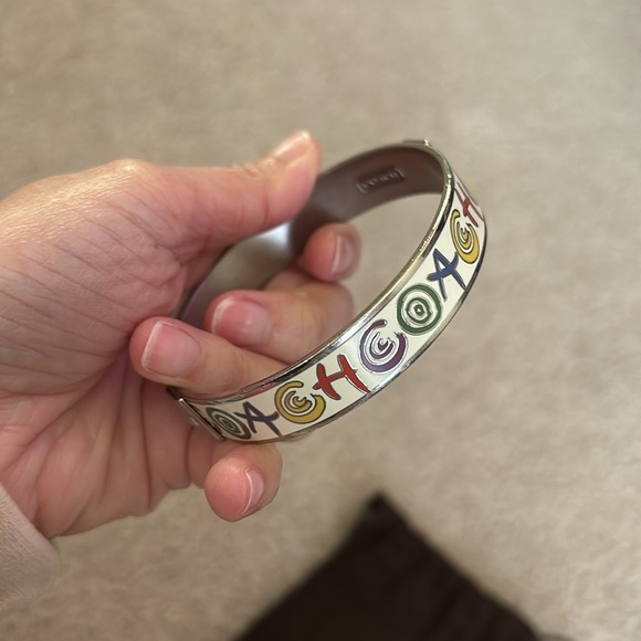 Coach Multicolor Logo Bangle Bracelet - Picture 7 of 7